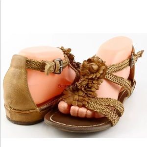 Miss Sixty Laramie yellow leather sandals